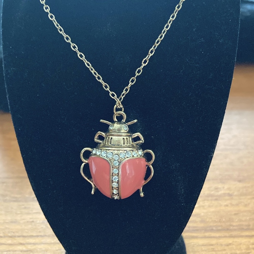 Vintage bug necklace